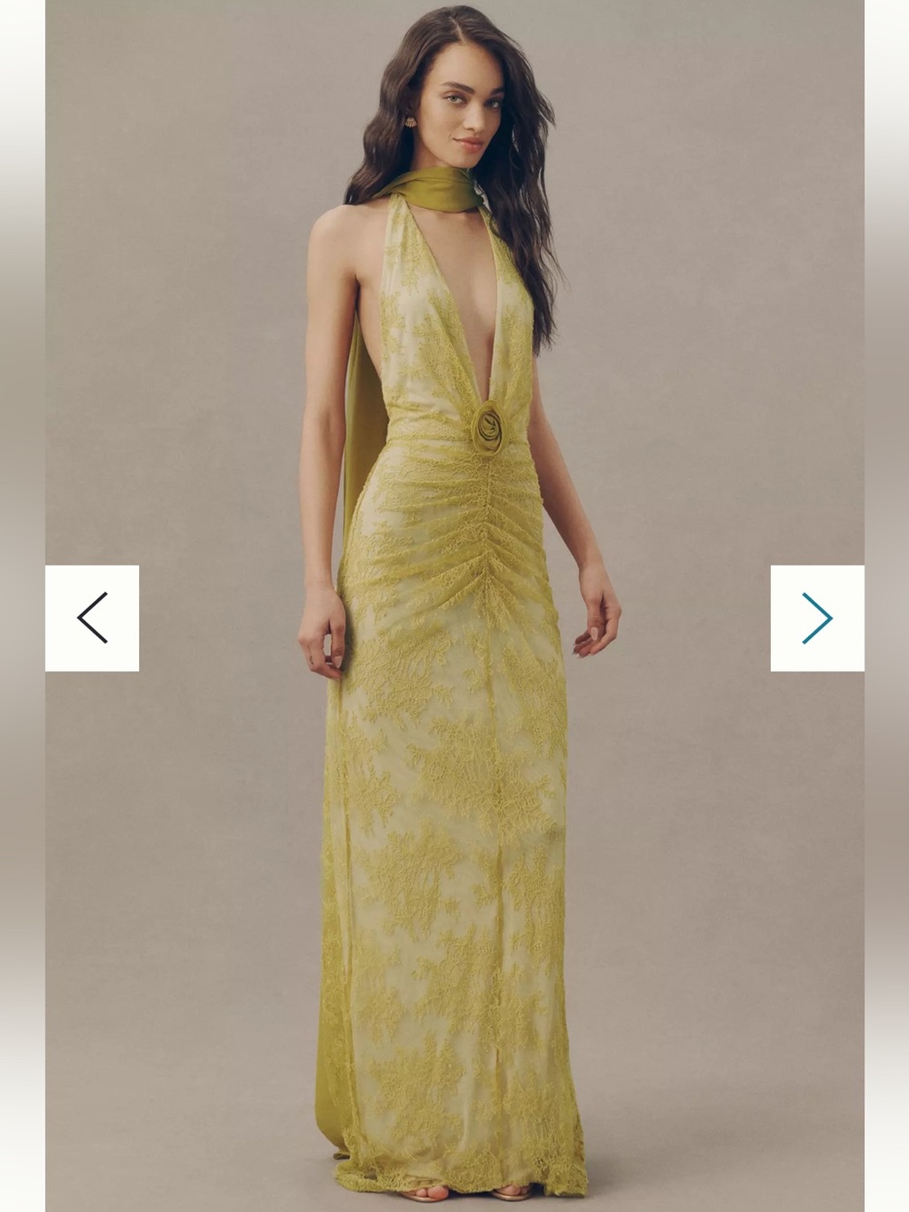 DE LA VALI Amora backless dress yellow size 0 - Picture 7 of 14
